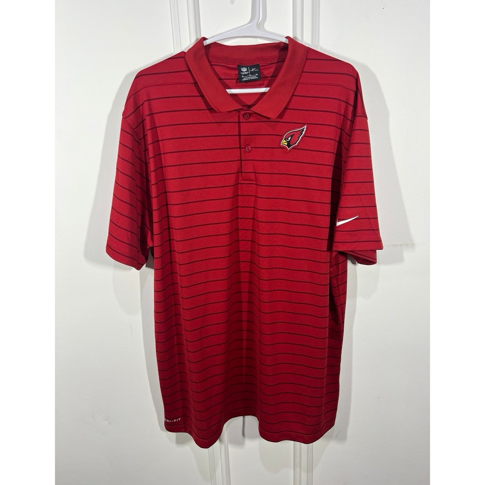 Nike Arizona Cardinals NFL Dri-FIT On-Field Polo Shirt Red Men's XL